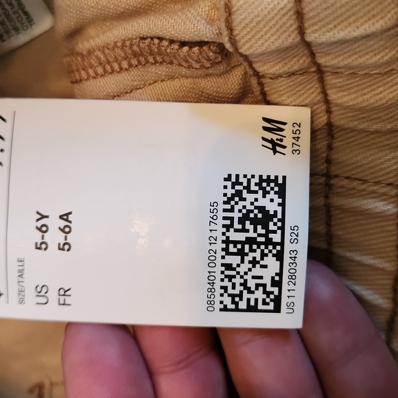 H&M Drawstring Tan Denim Shorts - Picture 5 of 6